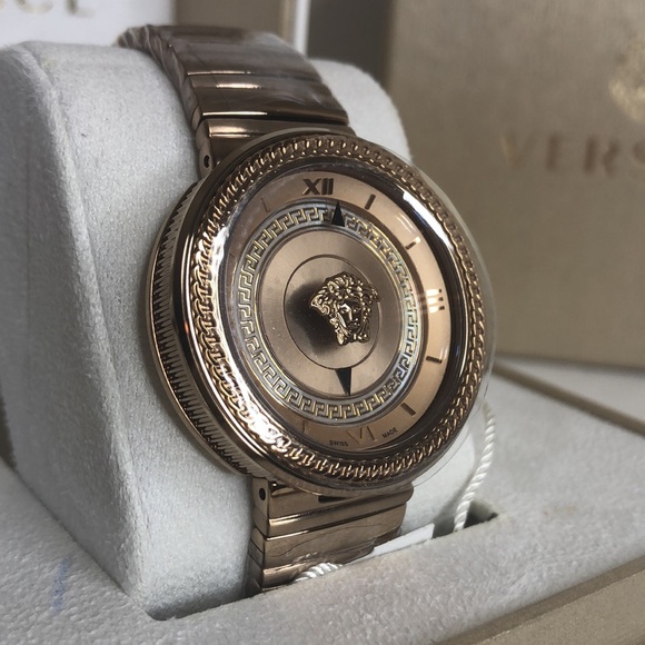 VERSACE Icon Rose Dial Ladies Watch - Picture 5 of 12